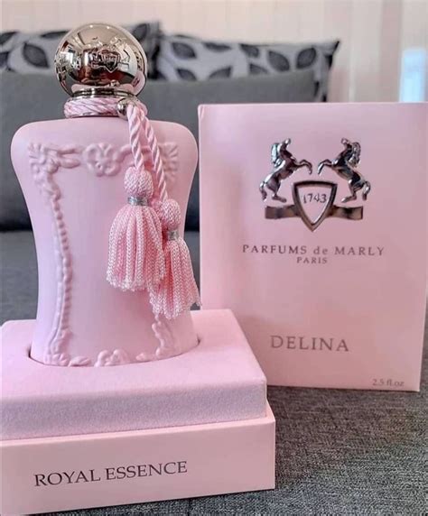 pink bottle perfume delina